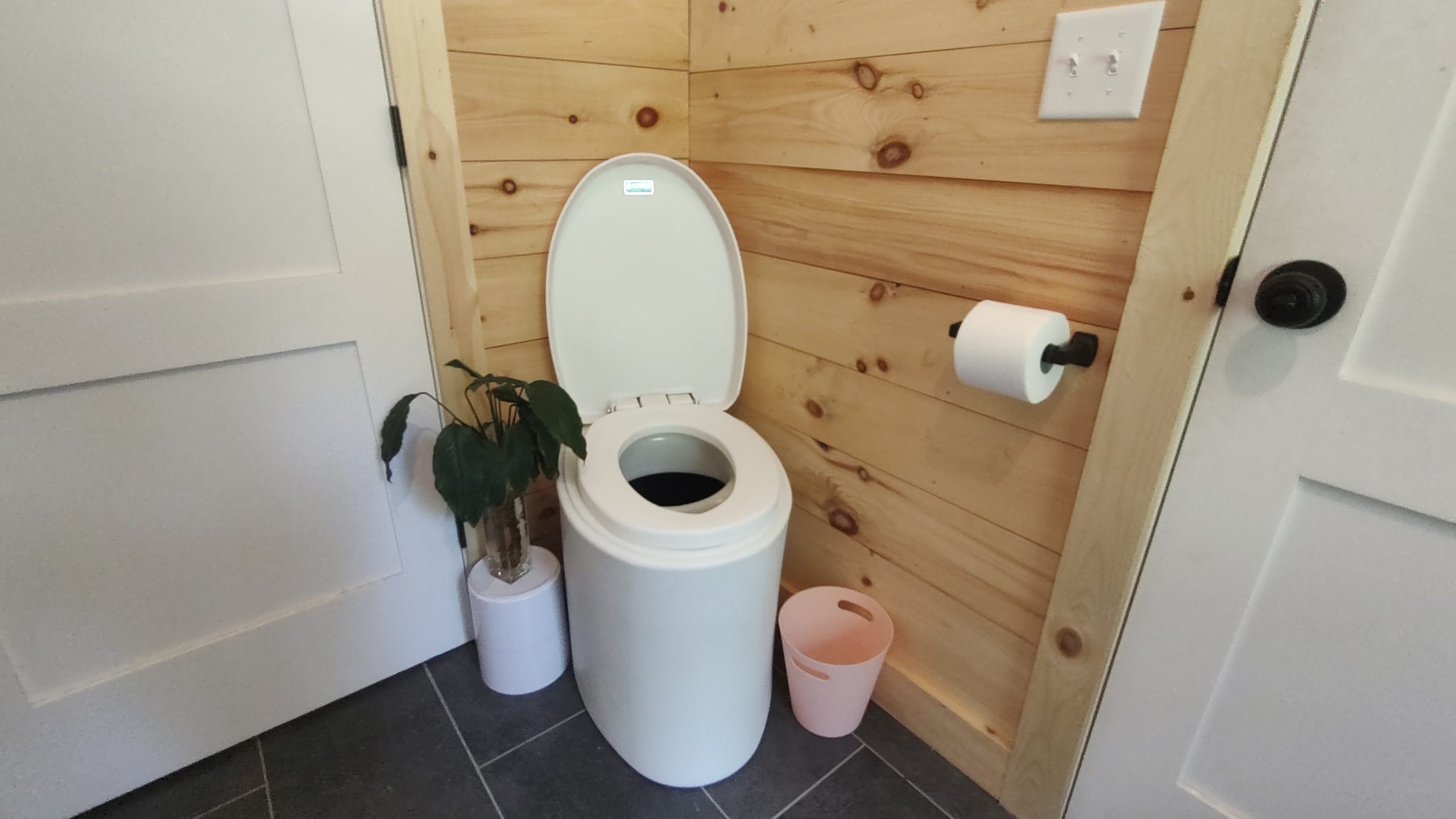 From Skoolie Life to Cabin Life with a Throne Composting Toilet